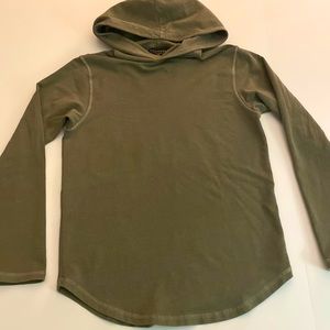 GOODLIFE long sleeve hoodie, small olive green